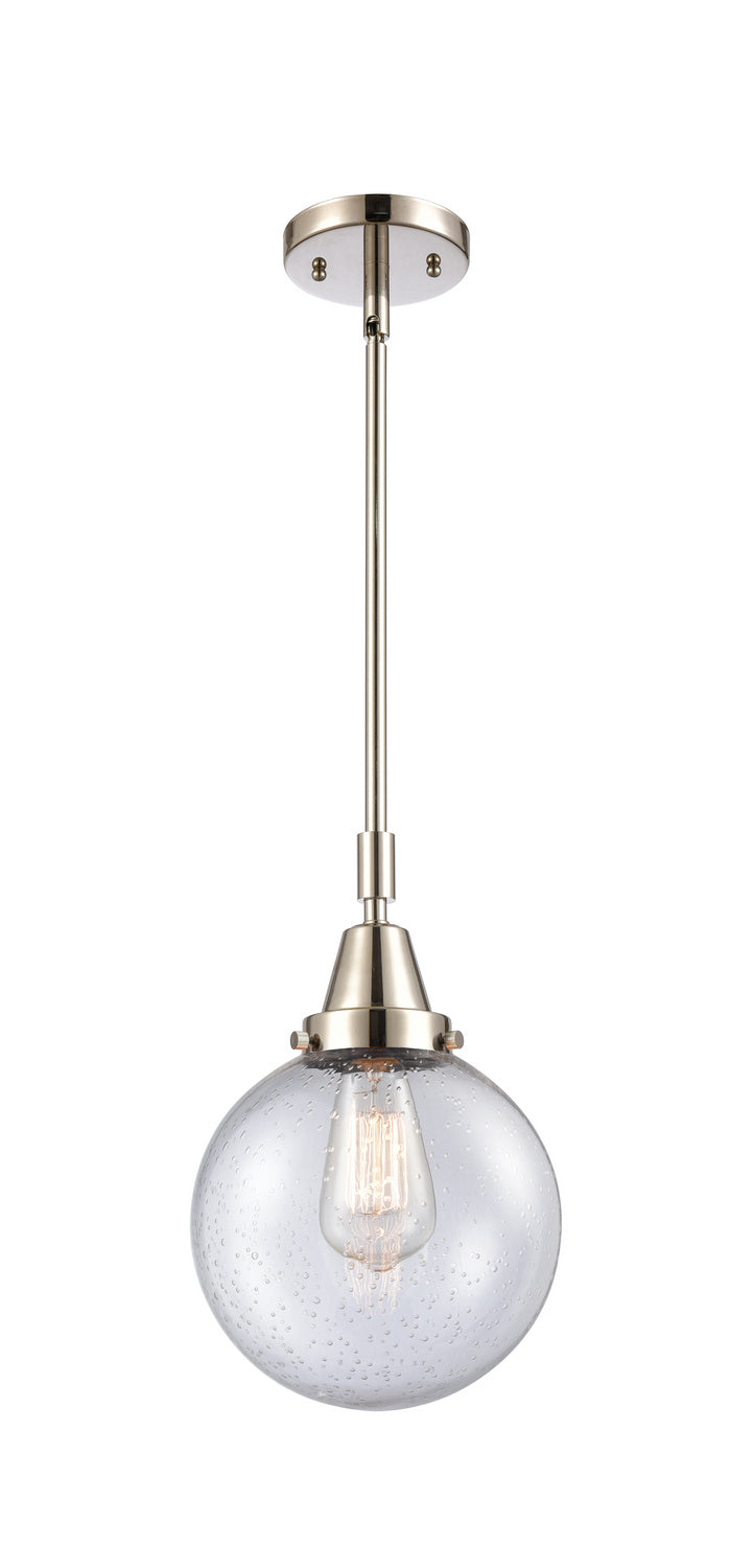 Innovations 447-1S-PN-G204-8 One Light Mini Pendant, Polished Nickel