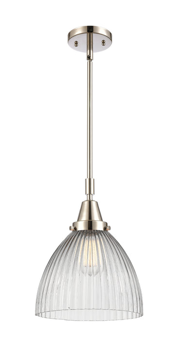 Innovations 447-1S-PN-G222 One Light Mini Pendant, Polished Nickel
