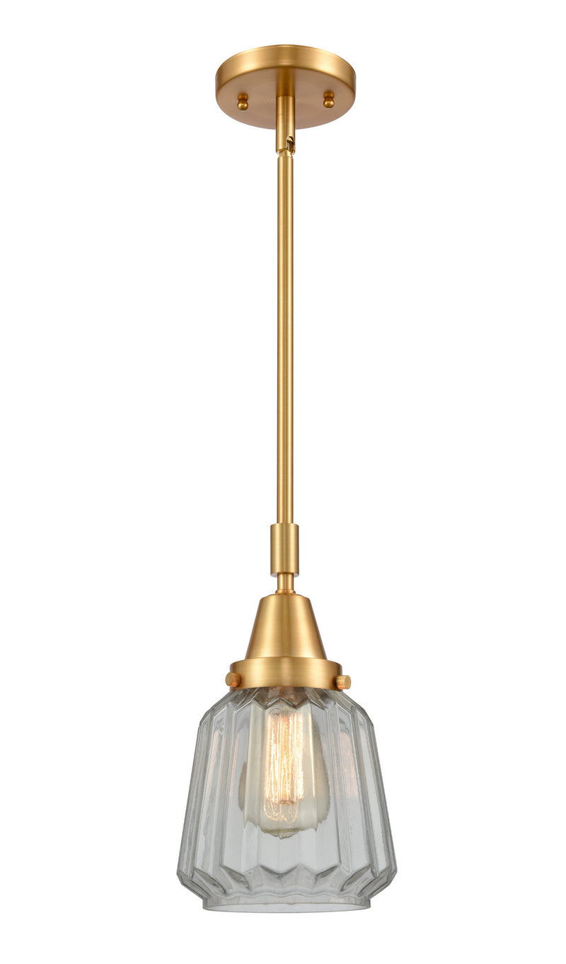 Innovations 447-1S-SG-G142-LED LED Mini Pendant, Satin Gold