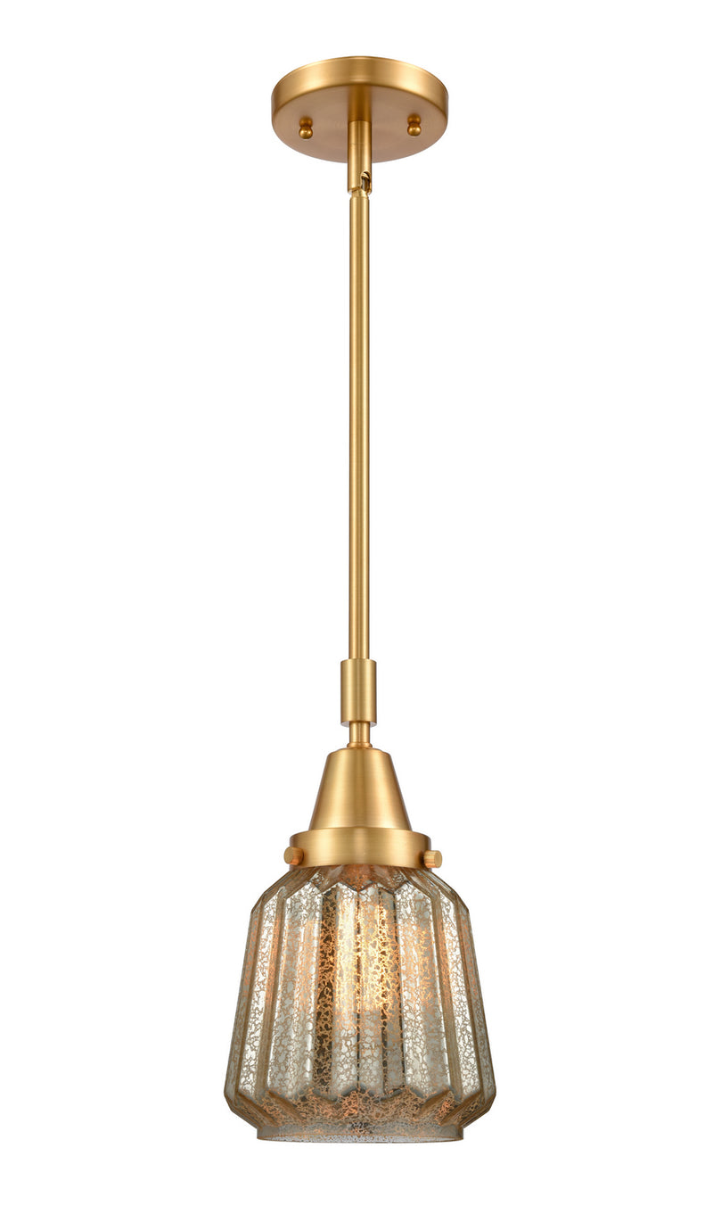 Innovations 447-1S-SG-G146 One Light Mini Pendant, Satin Gold