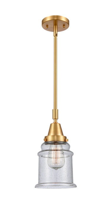 Innovations 447-1S-SG-G184 One Light Mini Pendant, Satin Gold