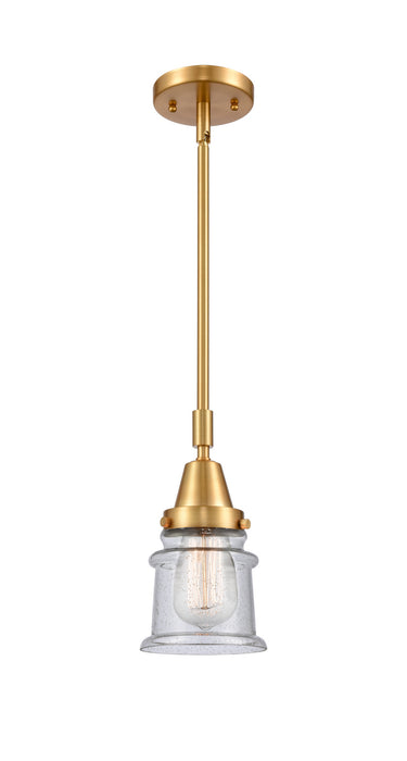 Innovations 447-1S-SG-G184S One Light Mini Pendant, Satin Gold