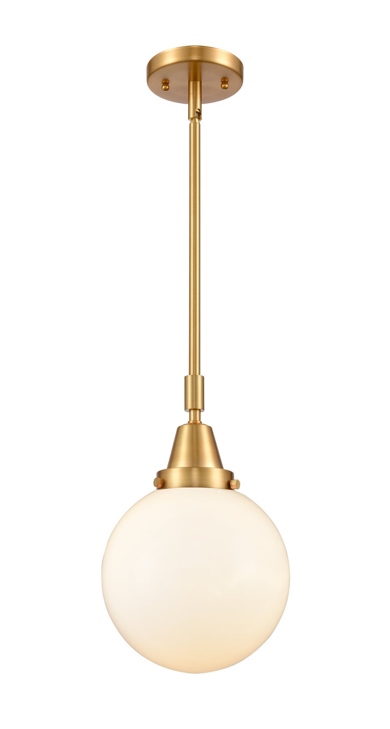 Innovations 447-1S-SG-G201-8 One Light Mini Pendant, Satin Gold