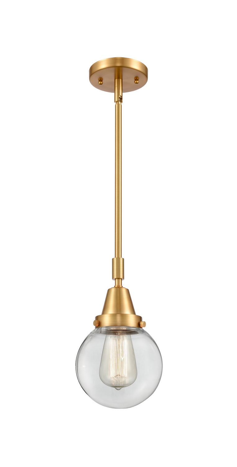 Innovations 447-1S-SG-G202-6 One Light Mini Pendant, Satin Gold