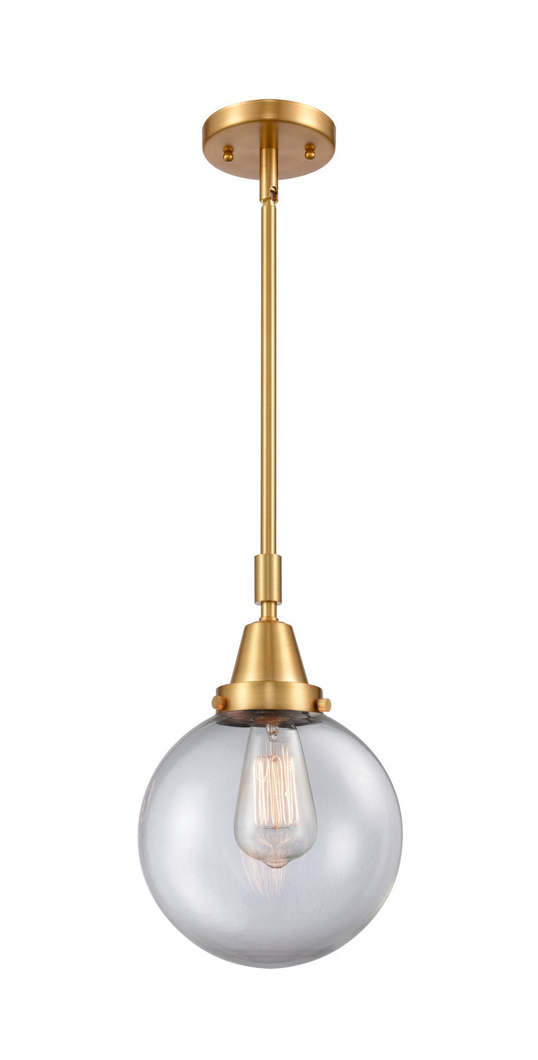Innovations 447-1S-SG-G202-8 One Light Mini Pendant, Satin Gold