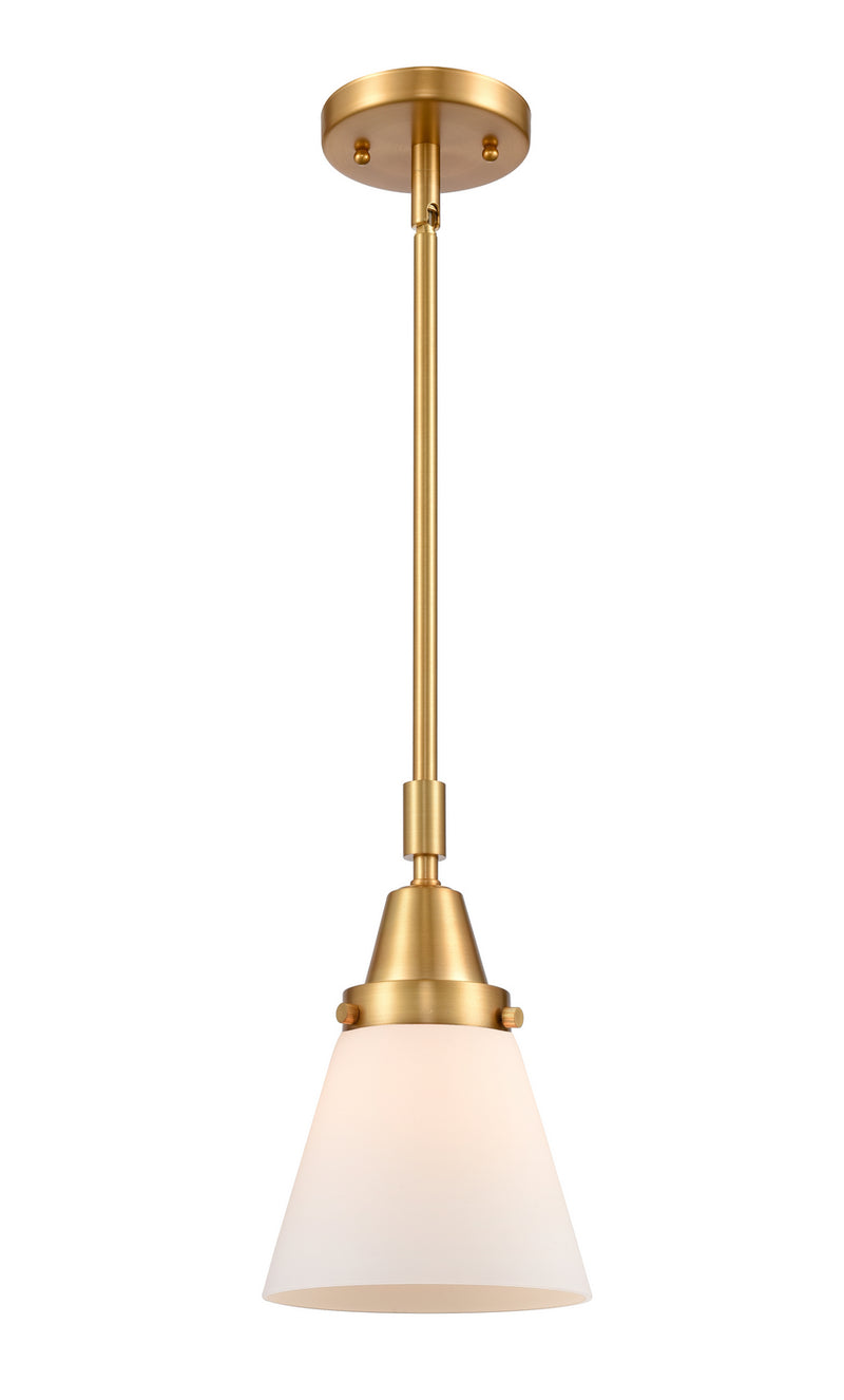 Innovations 447-1S-SG-G61 One Light Mini Pendant, Satin Gold