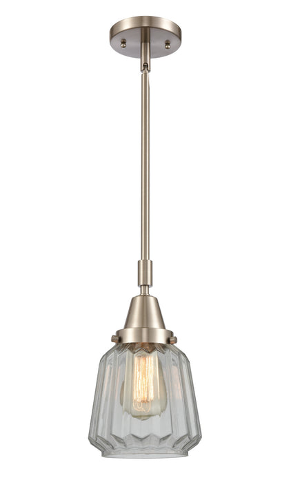 Innovations 447-1S-SN-G142-LED LED Mini Pendant, Brushed Satin Nickel