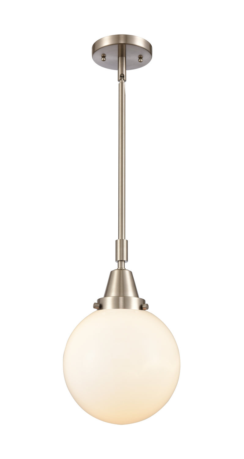 Innovations 447-1S-SN-G201-8 One Light Mini Pendant, Brushed Satin Nickel