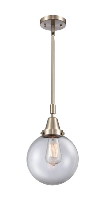 Innovations 447-1S-SN-G202-8 One Light Mini Pendant, Brushed Satin Nickel