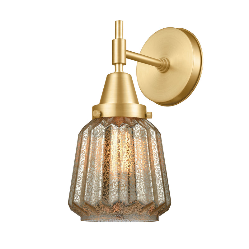 Innovations 447-1W-SG-G146 One Light Wall Sconce, Satin Gold