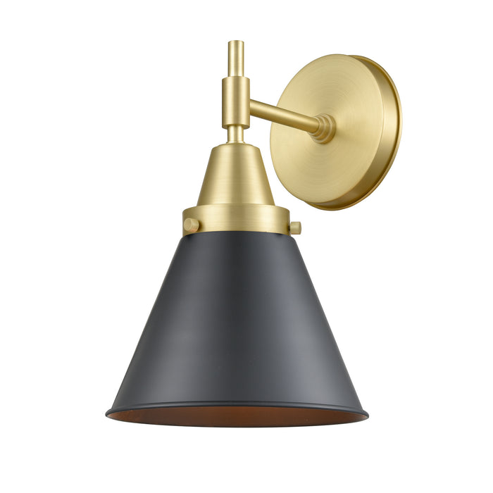 Innovations 447-1W-SG-M13-BK One Light Wall Sconce, Satin Gold