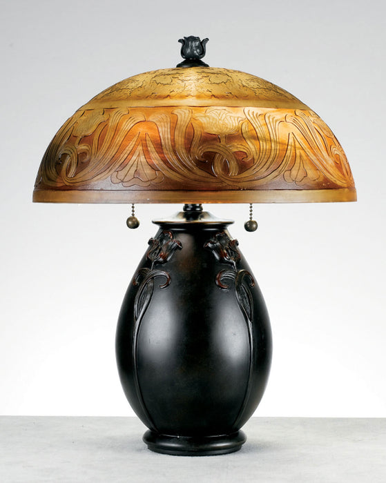 Quoizel QJ6781TR Two Light Table Lamp, Teco Rossa