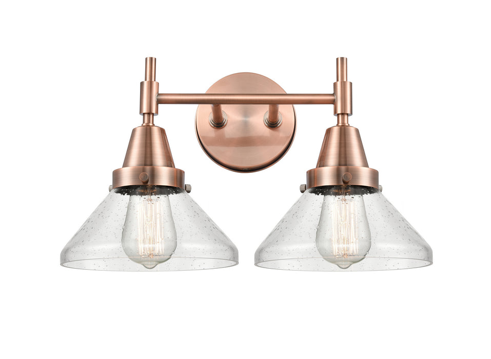 Innovations 447-2W-AC-G4474 Two Light Bath Vanity, Antique Copper