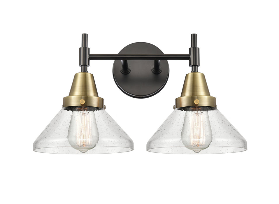 Innovations 447-2W-BAB-G4474 Two Light Bath Vanity, Black Antique Brass