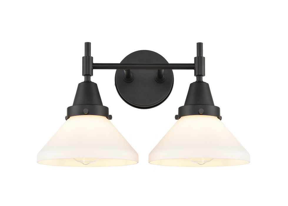 Innovations 447-2W-BK-G4471 Two Light Bath Vanity, Matte Black