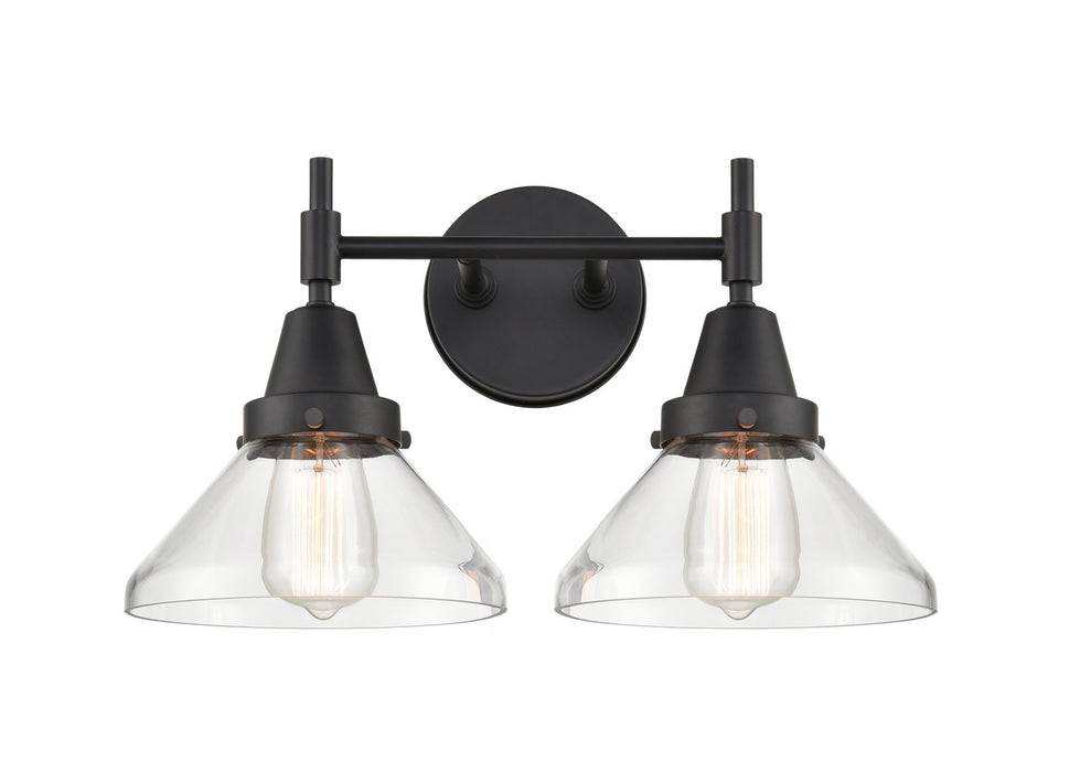Innovations 447-2W-BK-G4472 Two Light Bath Vanity, Matte Black