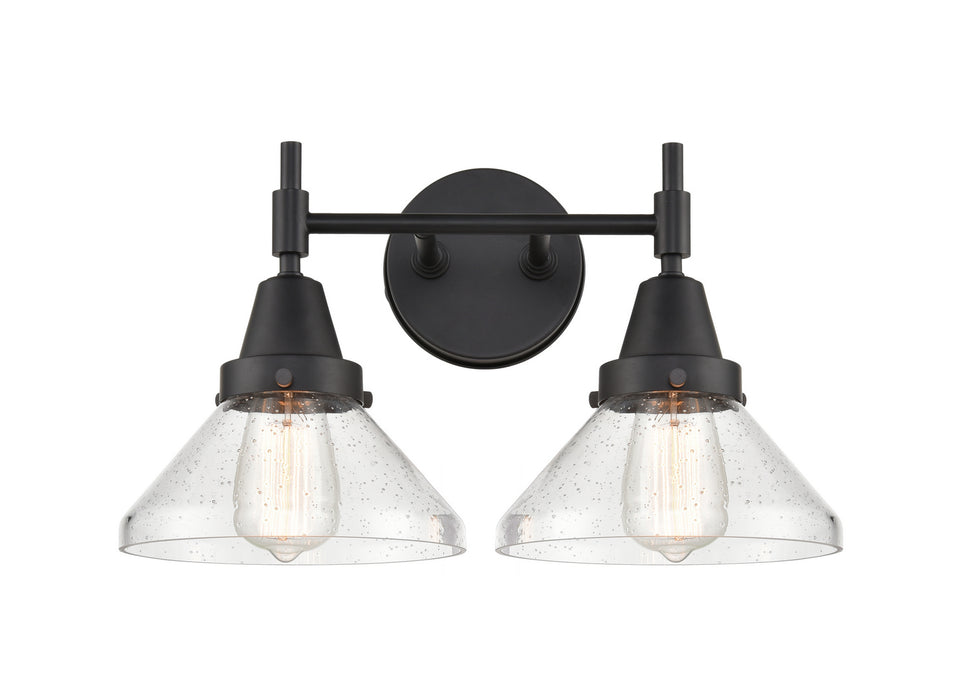 Innovations 447-2W-BK-G4474 Two Light Bath Vanity, Matte Black