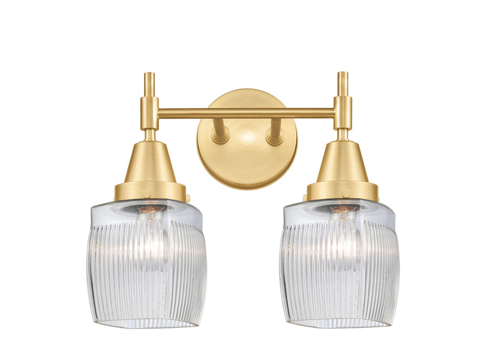 Innovations 447-2W-SG-G302 Two Light Bath Vanity, Satin Gold