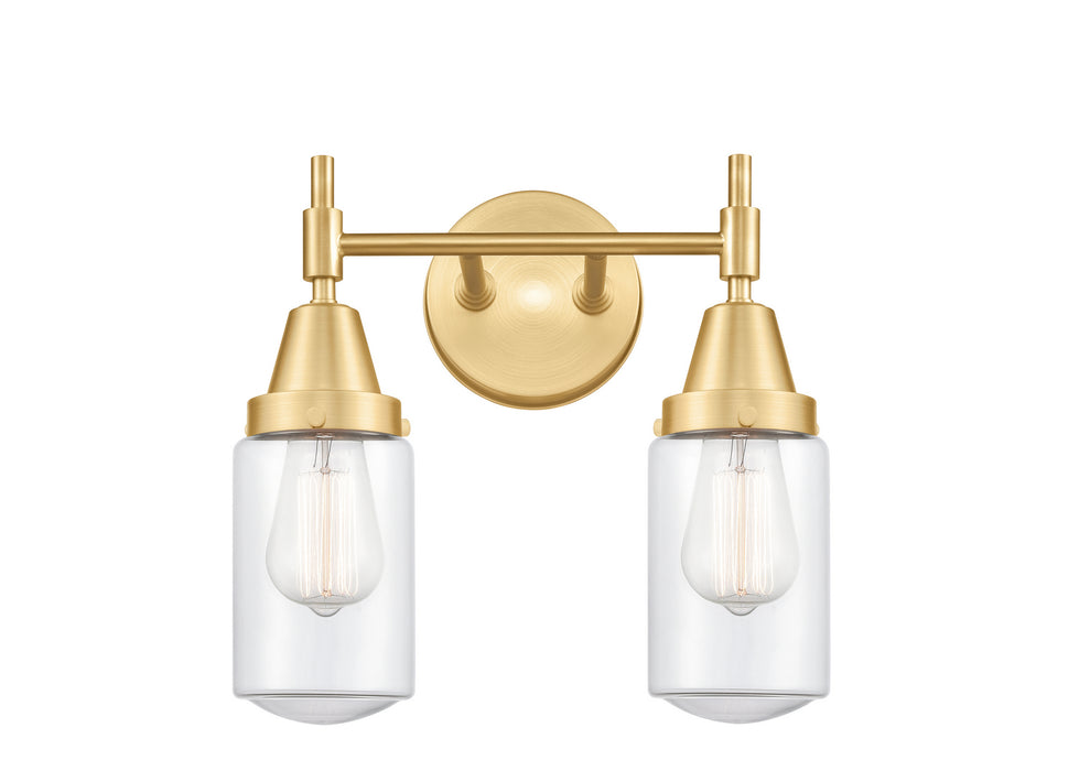 Innovations 447-2W-SG-G312 Two Light Bath Vanity, Satin Gold