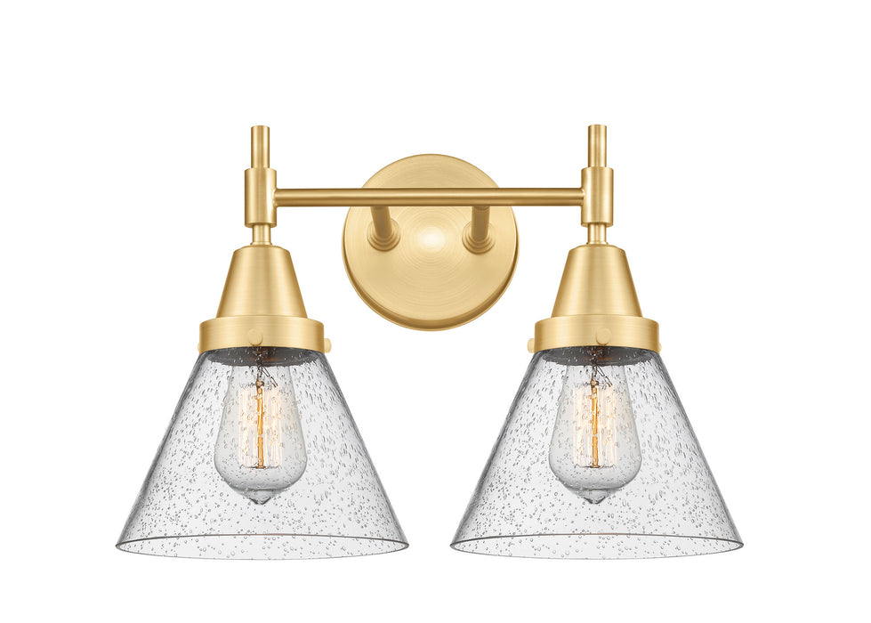 Innovations 447-2W-SG-G44 Two Light Bath Vanity, Satin Gold