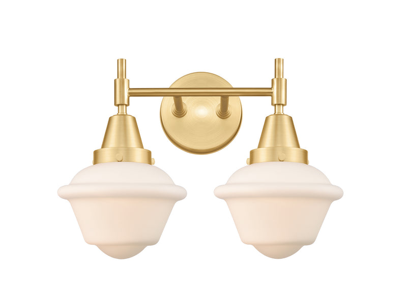 Innovations 447-2W-SG-G531 Two Light Bath Vanity, Satin Gold