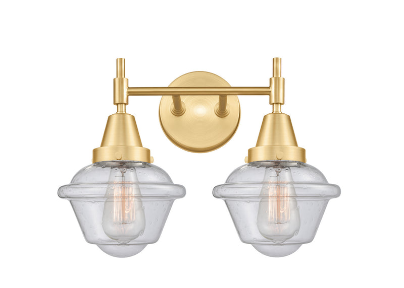Innovations 447-2W-SG-G534 Two Light Bath Vanity, Satin Gold
