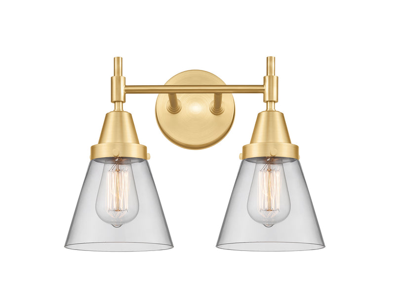 Innovations 447-2W-SG-G62 Two Light Bath Vanity, Satin Gold