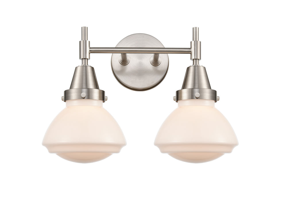 Innovations 447-2W-SN-G321 Two Light Bath Vanity, Satin Nickel