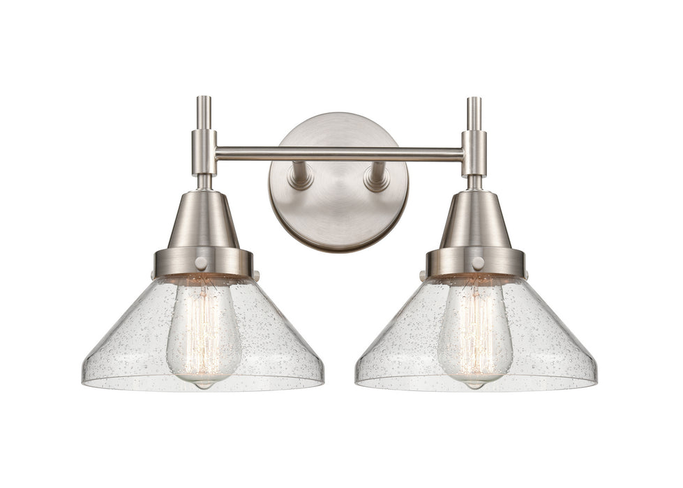 Innovations 447-2W-SN-G4474 Two Light Bath Vanity, Satin Nickel