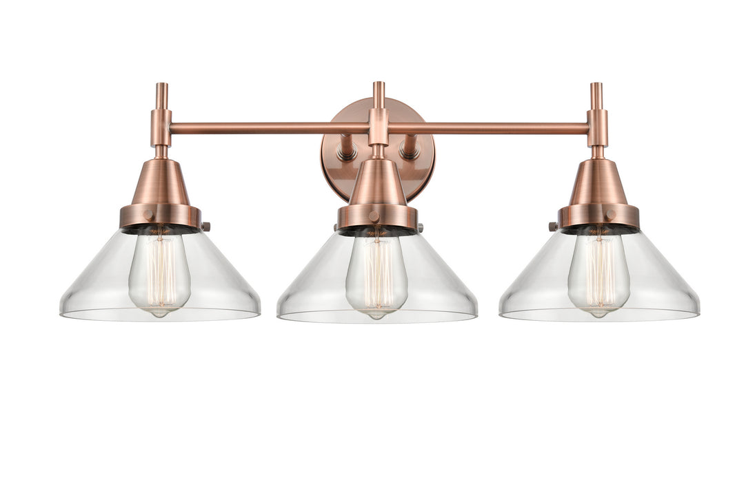 Innovations 447-3W-AC-G4472 Three Light Bath Vanity, Antique Copper