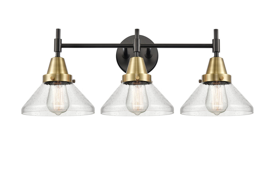 Innovations 447-3W-BAB-G4474 Three Light Bath Vanity, Black Antique Brass