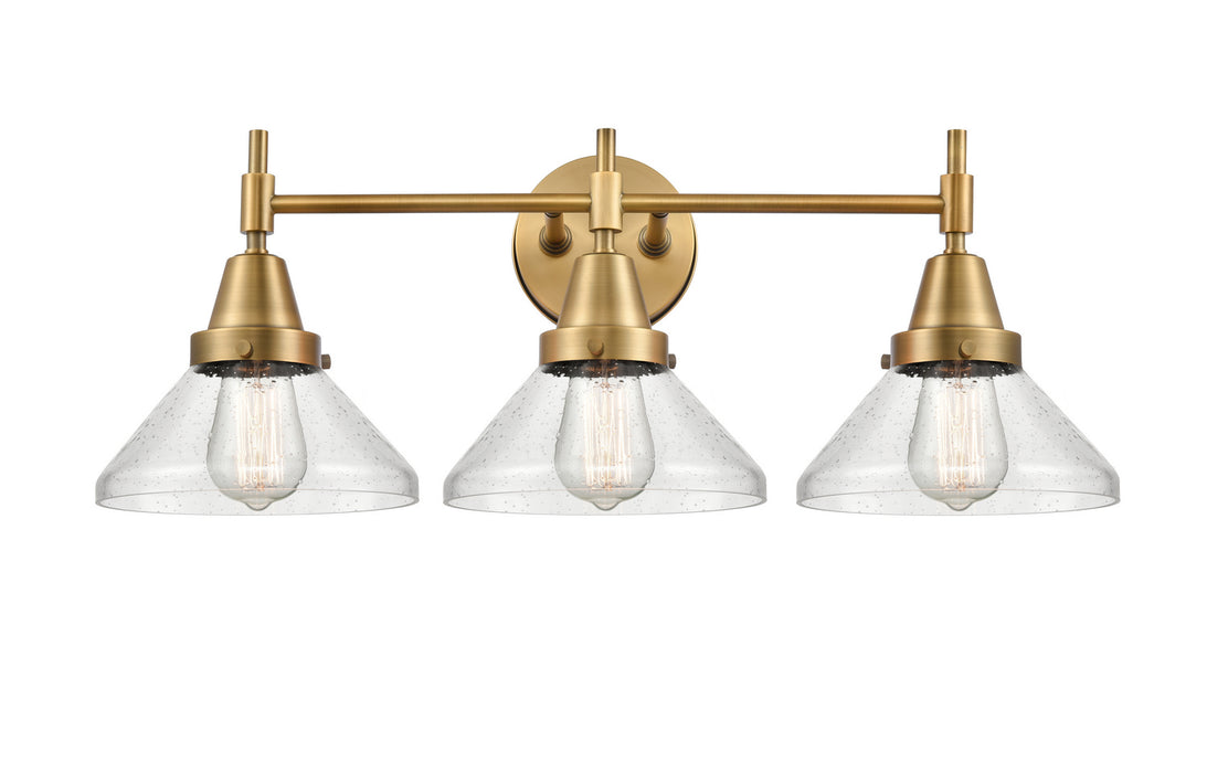 Innovations 447-3W-BB-G4474 Three Light Bath Vanity, Brushed Brass