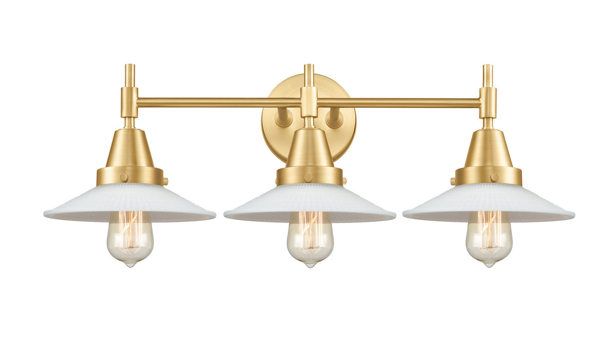 Innovations 447-3W-SG-G1 Three Light Bath Vanity, Satin Gold