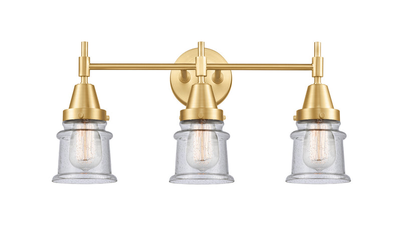 Innovations 447-3W-SG-G184S Three Light Bath Vanity, Satin Gold
