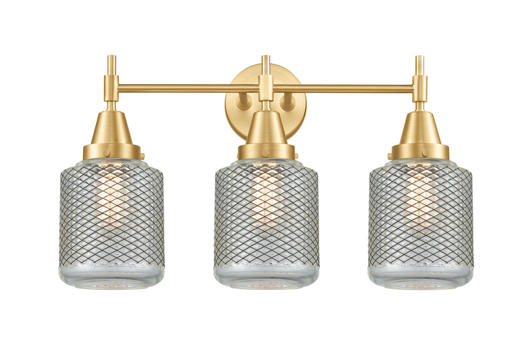Innovations 447-3W-SG-G262 Three Light Bath Vanity, Satin Gold