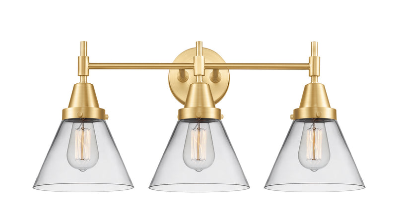 Innovations 447-3W-SG-G42 Three Light Bath Vanity, Satin Gold