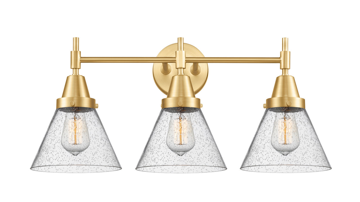 Innovations 447-3W-SG-G44 Three Light Bath Vanity, Satin Gold