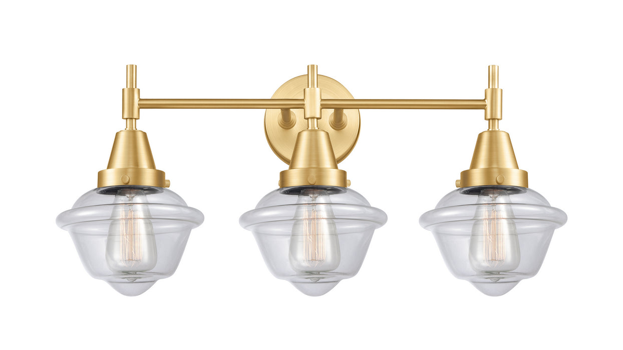 Innovations 447-3W-SG-G532 Three Light Bath Vanity, Satin Gold
