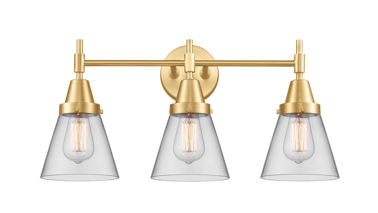 Innovations 447-3W-SG-G62 Three Light Bath Vanity, Satin Gold