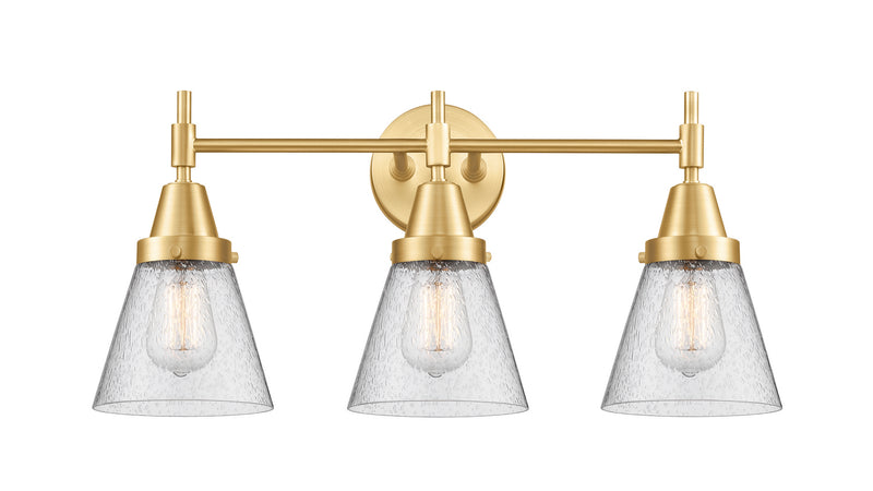 Innovations 447-3W-SG-G64 Three Light Bath Vanity, Satin Gold