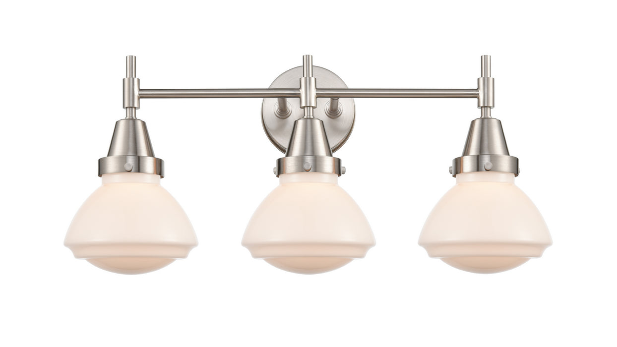 Innovations 447-3W-SN-G321 Three Light Bath Vanity, Satin Nickel