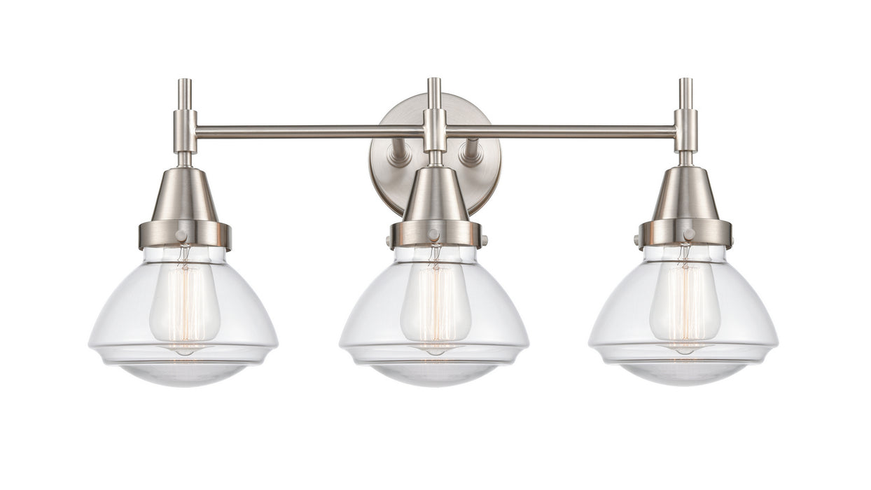 Innovations 447-3W-SN-G322 Three Light Bath Vanity, Satin Nickel