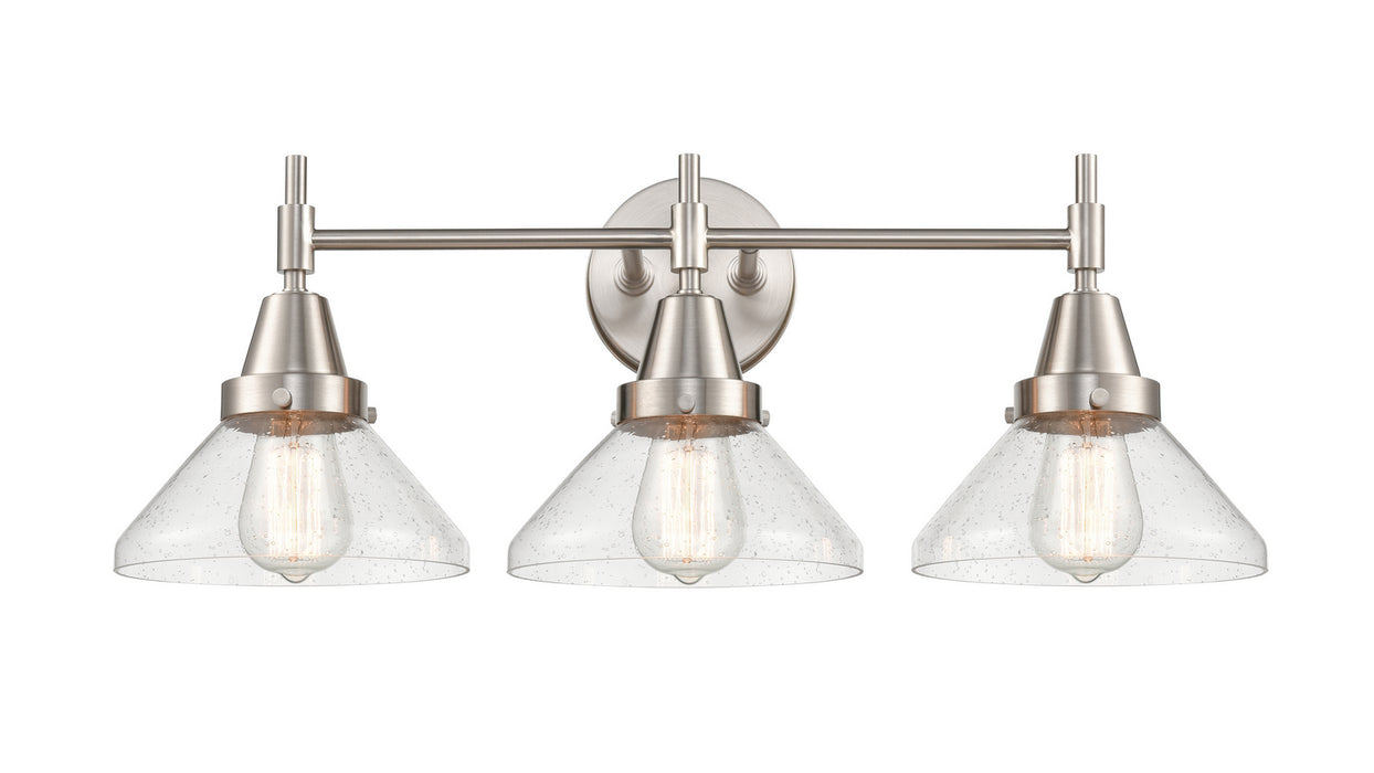 Innovations 447-3W-SN-G4474 Three Light Bath Vanity, Satin Nickel