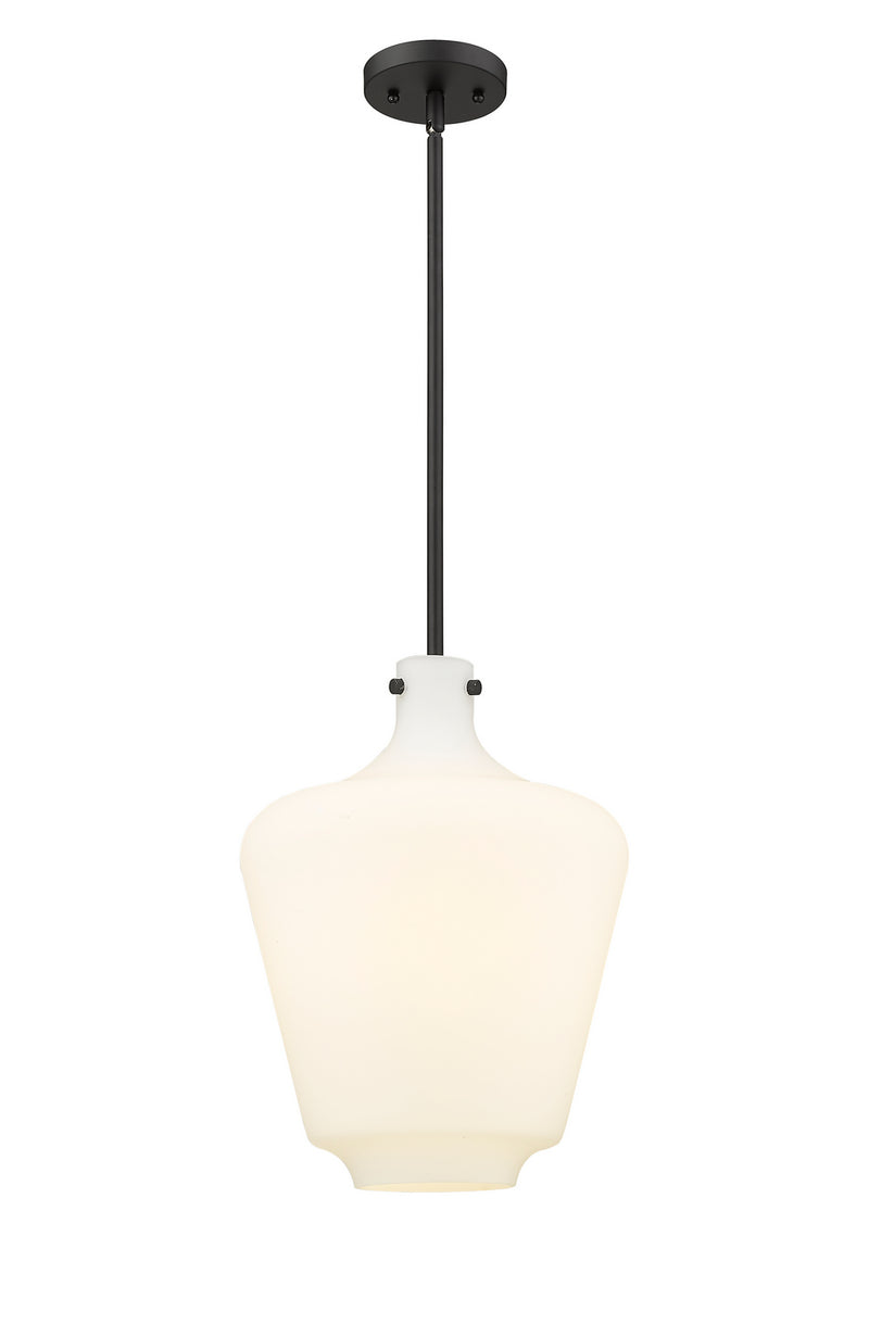 Innovations 493-1S-BK-G501-12 One Light Mini Pendant, Matte Black