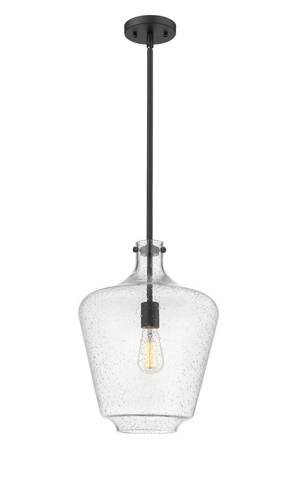 Innovations 493-1S-BK-G504-12 One Light Mini Pendant, Matte Black