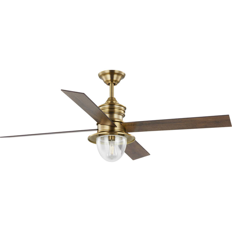 Progress Lighting P250075-163-WB 56" Ceiling Fan, Vintage Brass
