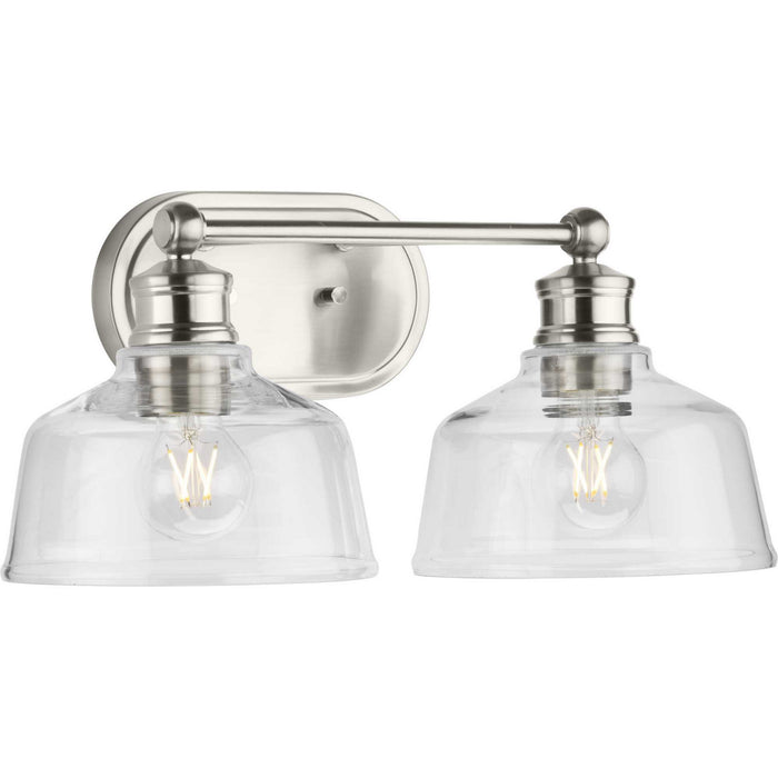 Progress Lighting P300396-009 Two Light Bath, Brushed Nickel