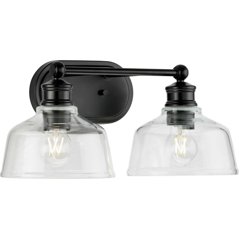 Progress Lighting P300396-31M Two Light Bath, Matte Black