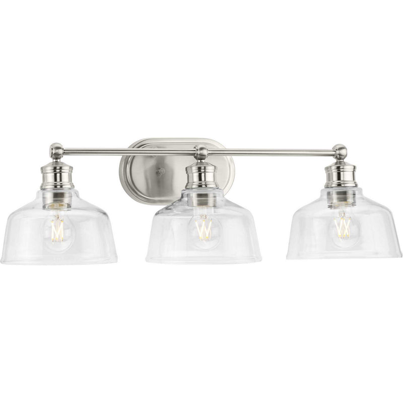 Progress Lighting P300397-009 Three Light Bath, Brushed Nickel
