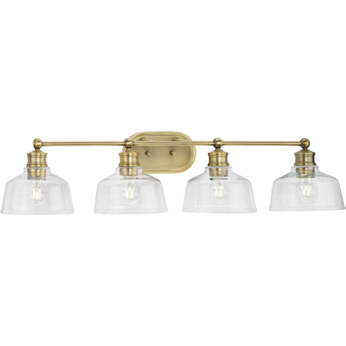Progress Lighting P300398-163 Four Light Bath, Vintage Brass